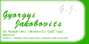 gyorgyi jakobovits business card